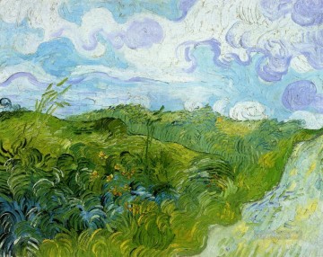  verde Pintura - Campos de trigo verdes Vincent van Gogh